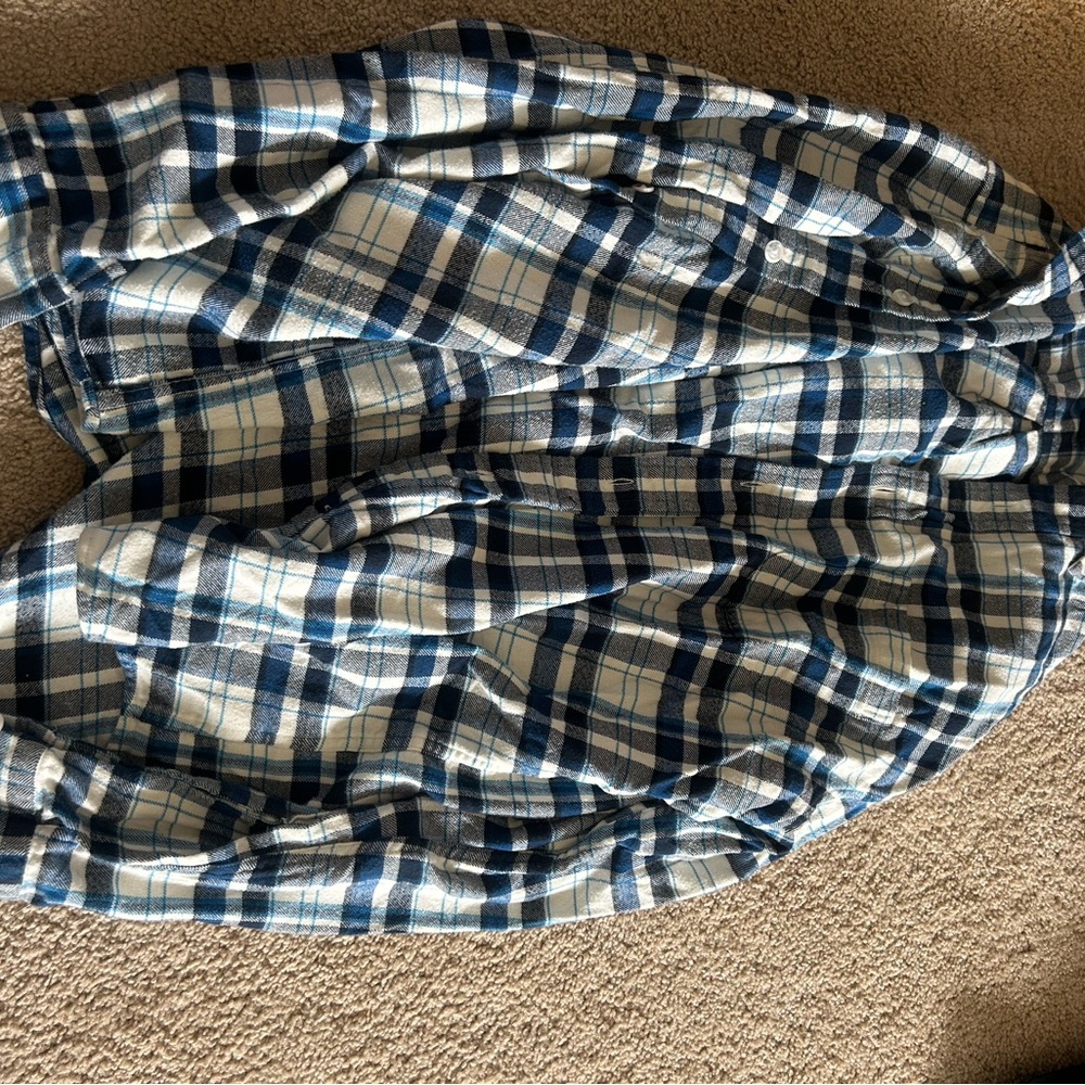 Men’s lands end flannel size large